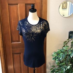 Blue & gold Ted Baker London top